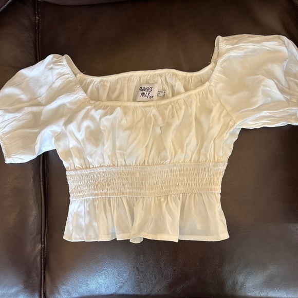 Princess Polly white crop top size 4 - Picture 1 of 1
